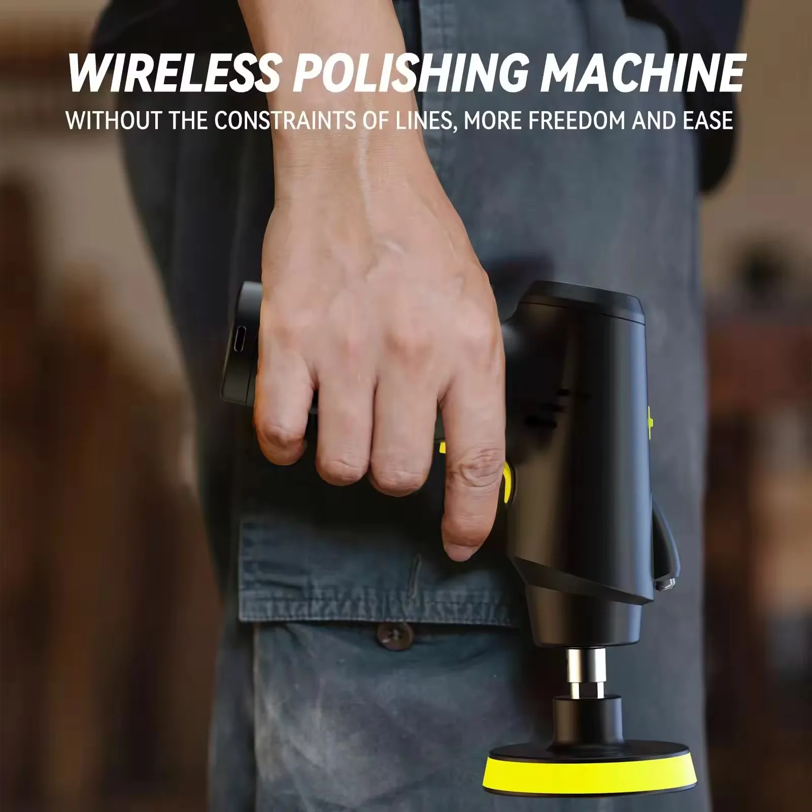 Hot Selling 3 Speed Portable Cordless Battery  Multifunctional Hand-held  Electric Wireless Polishing Machine Car Car Polisher