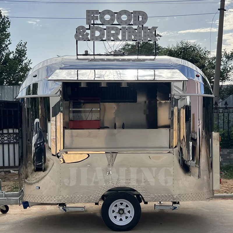 Лидер продаж роскошная машина для закусок в стиле Airstream мобильный киоск с оборудованием выпечки трейлер мороженого пиццы хот-догом