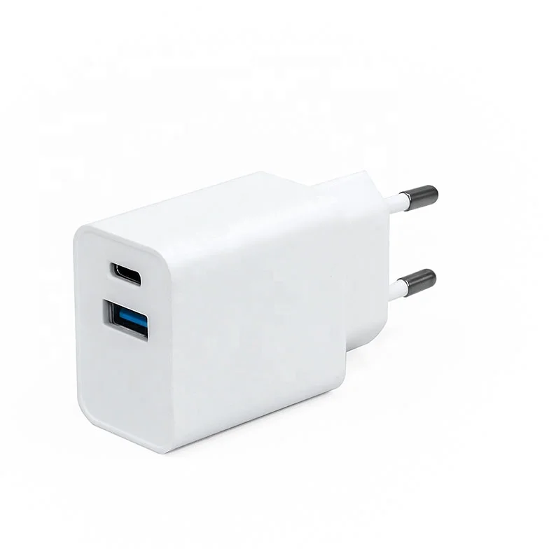 Free sample Best buy  EU Usb TYPE-C Laptop ac Adapter Dual Port Tablet 18W PD Fast Charger