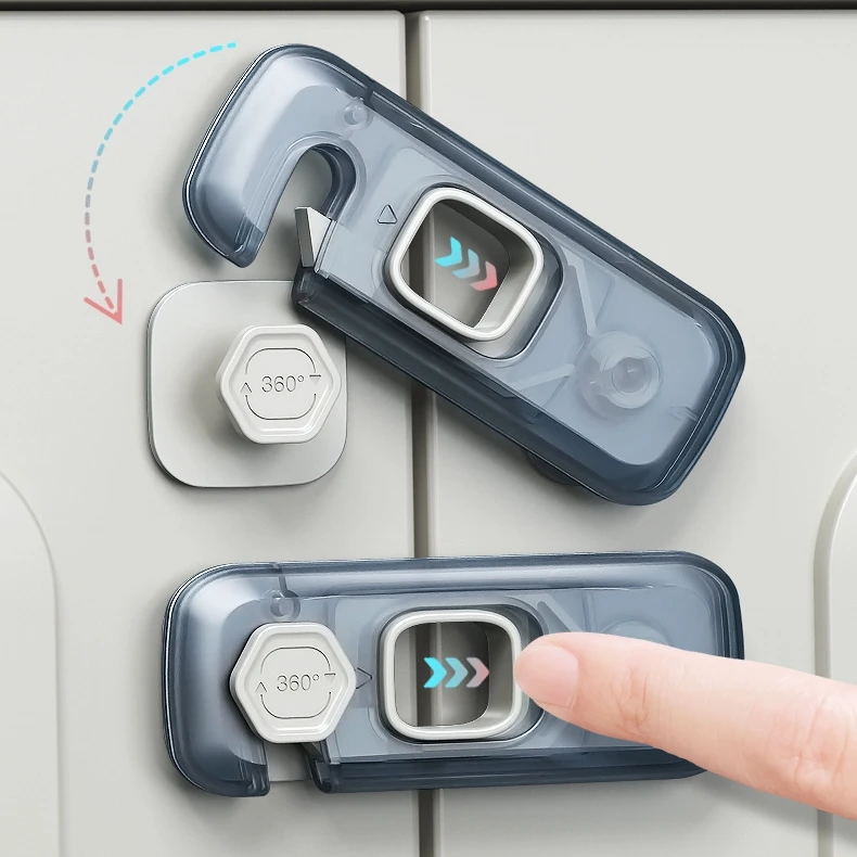 Baby Safety Locks anti pinch hands Double door cabinet Refrigerator lock Children safety buckle Locks