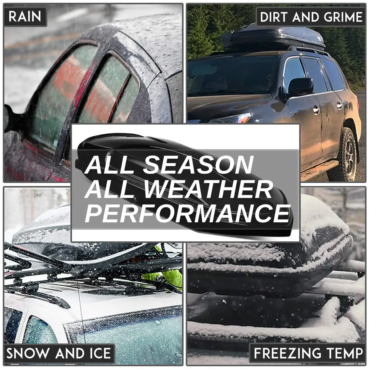 Double Side Opening Car Lugguge ABS Plastic Rooftop Cargo Carrier Box Storage Car Roof Boxes