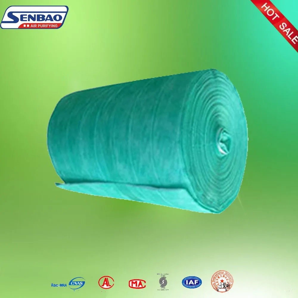 Synthetic Fiber F5 F6 F7 F8 Roll Pad , Paint Arrestor Filter Media