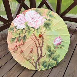 DD1173  Japanese Chinese Ceiling Decoration Umbrellas Craft Dance Props Parasols Handmade Silk Oiled Paper Umbrella