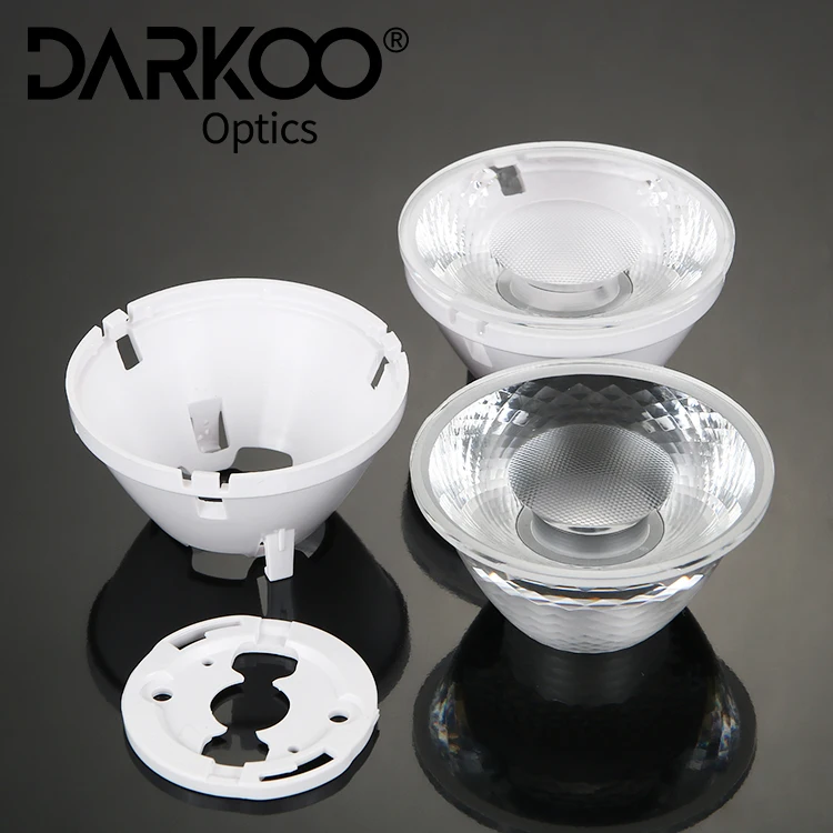 COB LED 69MM PMMA PC Optical LED Lens Track Spot Light Optical Led Lenses Reflector Lens