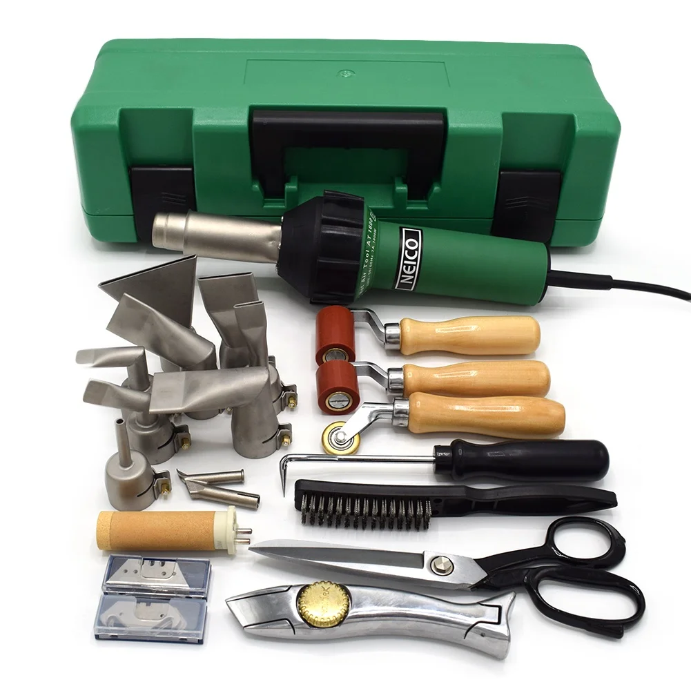 110V/230V 1600W Heat Gun With Hot Air Seam Roller and Weld Nozzle ,Professional Automatic Cooling System Hot Air Gun