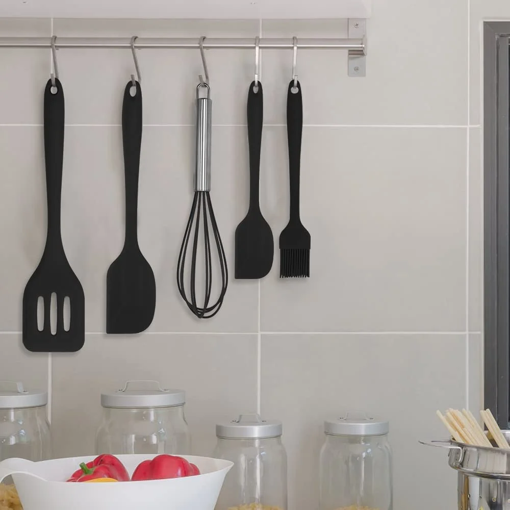 2023 Amazon Hot 5 Piece BPA Free Non-Stick Heat Resistant Premium Kitchen Silicone Spatula Set for Cooking Baking and Mixing