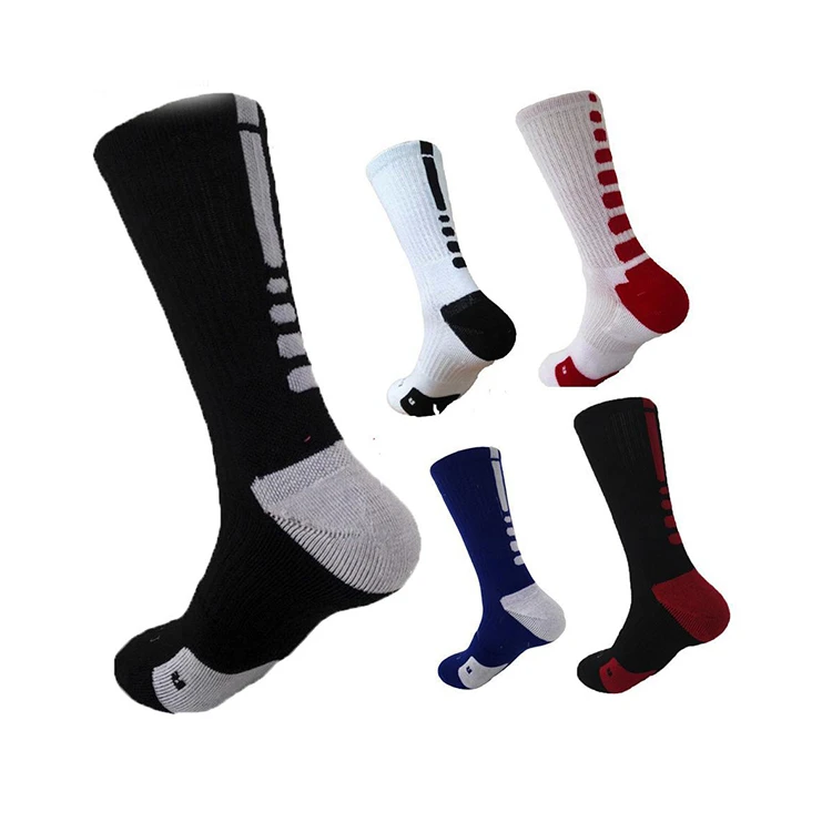 Kaite soft anti slip high quality colors hot selling crew sports socks for soccer basketball custom logo grip socks