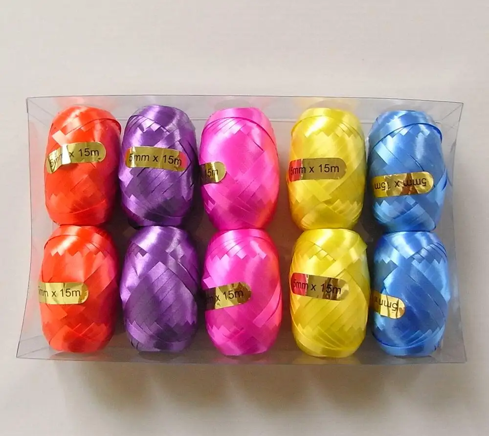 Hot Solid Color material Curling Ribbon Egg
