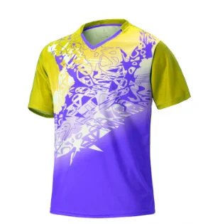 China Factory Wholesale New Design Youth Unisex Badminton Uniform Digital Sublimation Badminton Jersey
