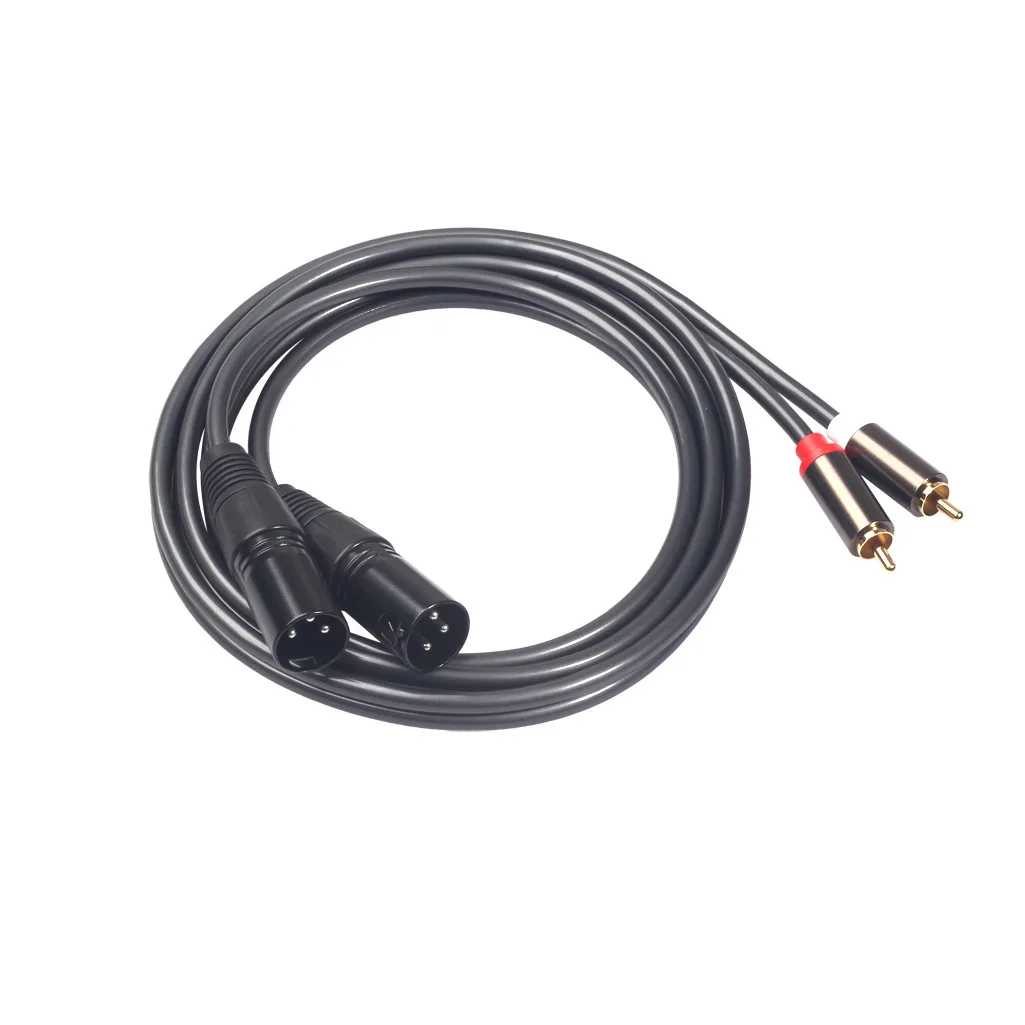 Аудиокабель Hifi 2Rca к 2Xlr 1 5 м штекер-штекер кабель 2 Rca Xlr для усилителя микрофона микшера звука