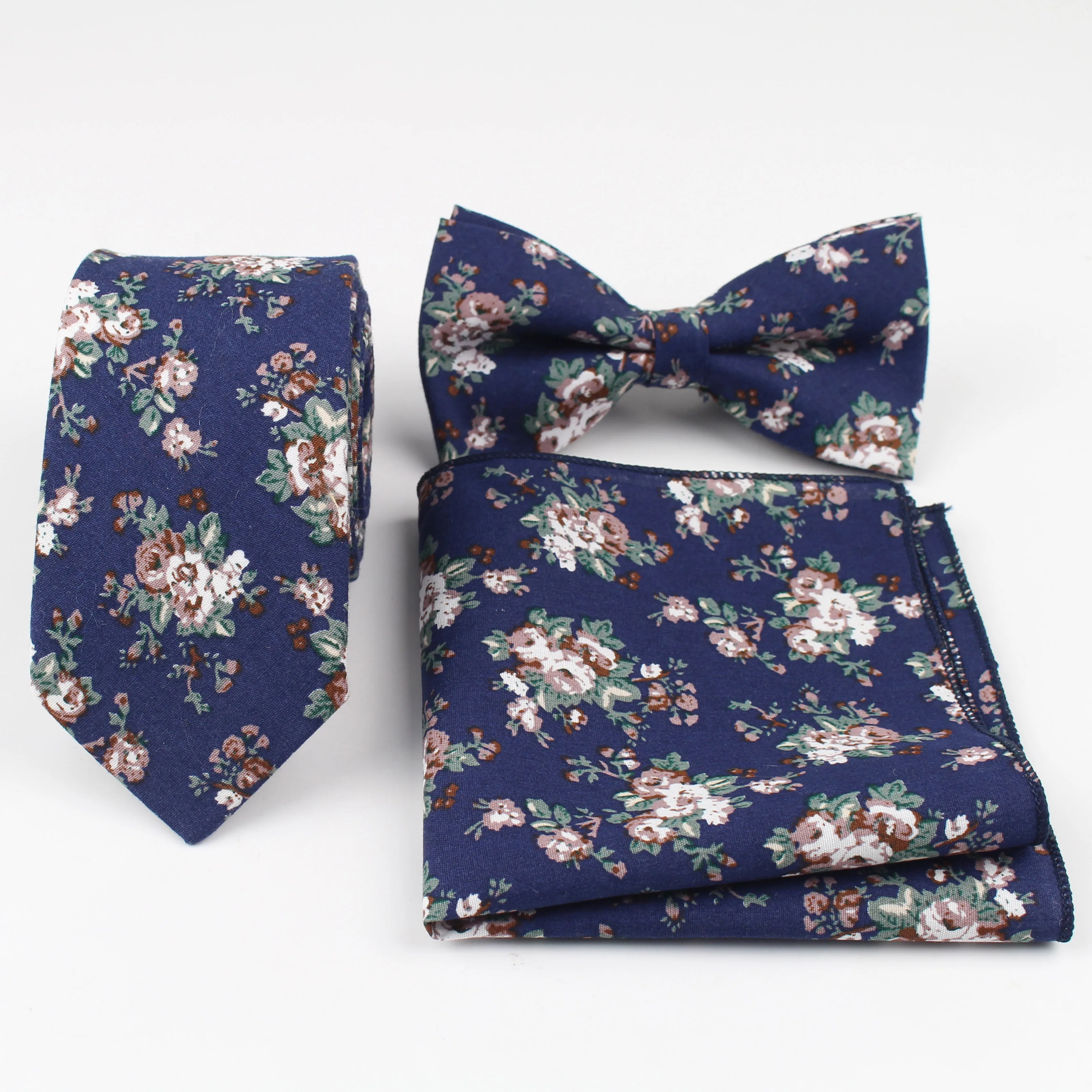 Набор хлопковых галстуков для мужчин, тонкий галстук, галстук-бабочка, носовой платок, галстук-бабочка, галстук-бабочка, Свадебный галстук-бабочка