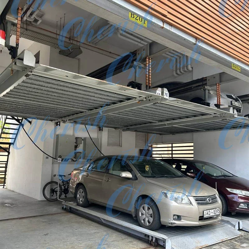 semi automatic stacked sliding and lifting puzzle multi storey parking system