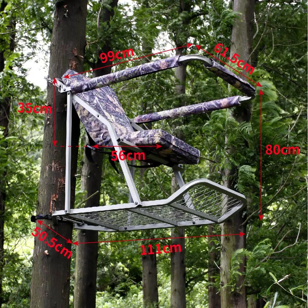Wholesale Outdoor Folding Telescopic Deer Hunting Tree Seat Metal Climbing Ladder Blind Hunt Tree Stand For Hunting