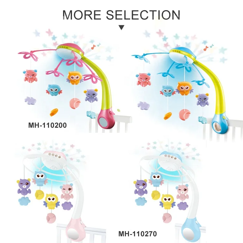 Comfort baby rotating bell hanging music bedside bell projection crib mobile toys