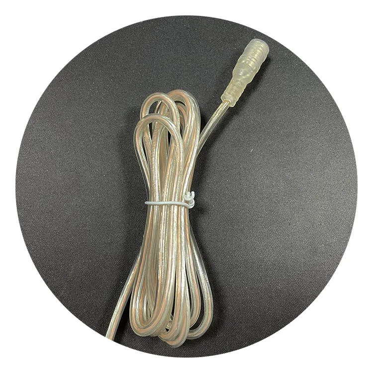 Прозрачный СВЕТОДИОДНЫЙ светильник длиной 1 5 м 2 5*2 0 20AWG гнездовой разъем питания постоянного тока для неоновых