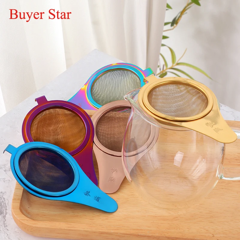 Buyer Star Round Side Single Net Stainless Steel Tea Infuser Filter Tea Strainer