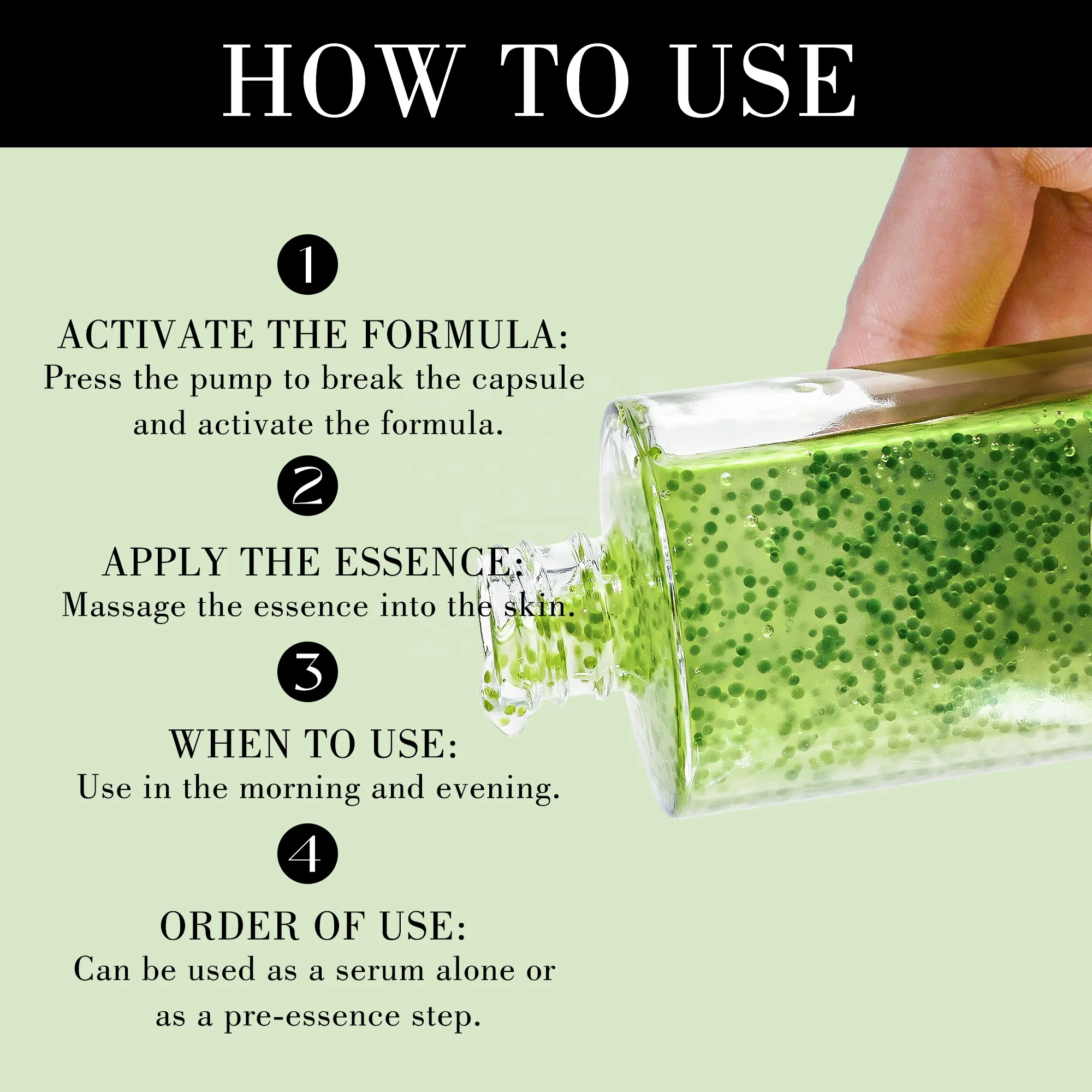 Advanced Anti-aging Brightens Regenerating Green Serum Ferulic Acid Ceramide Serum Concentrate