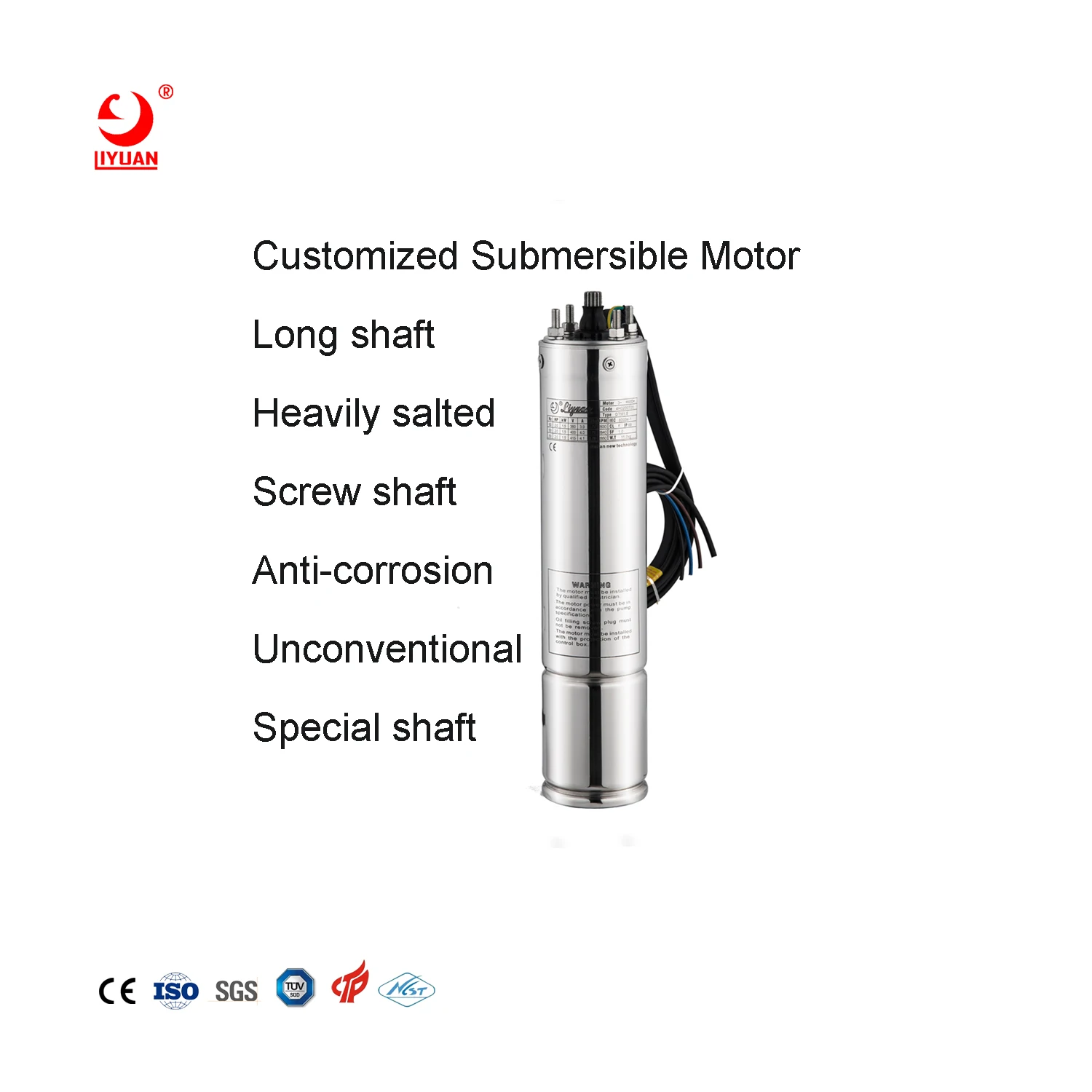 Supplier Deep Well Submersible Single Phase Pump Motor