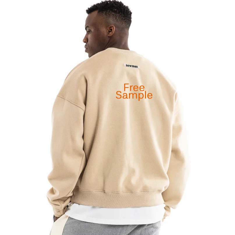 mens high quality drop shoulder vintage crewneck sweatshirt custom brand unisex oversized  heavyweight sweatshirts