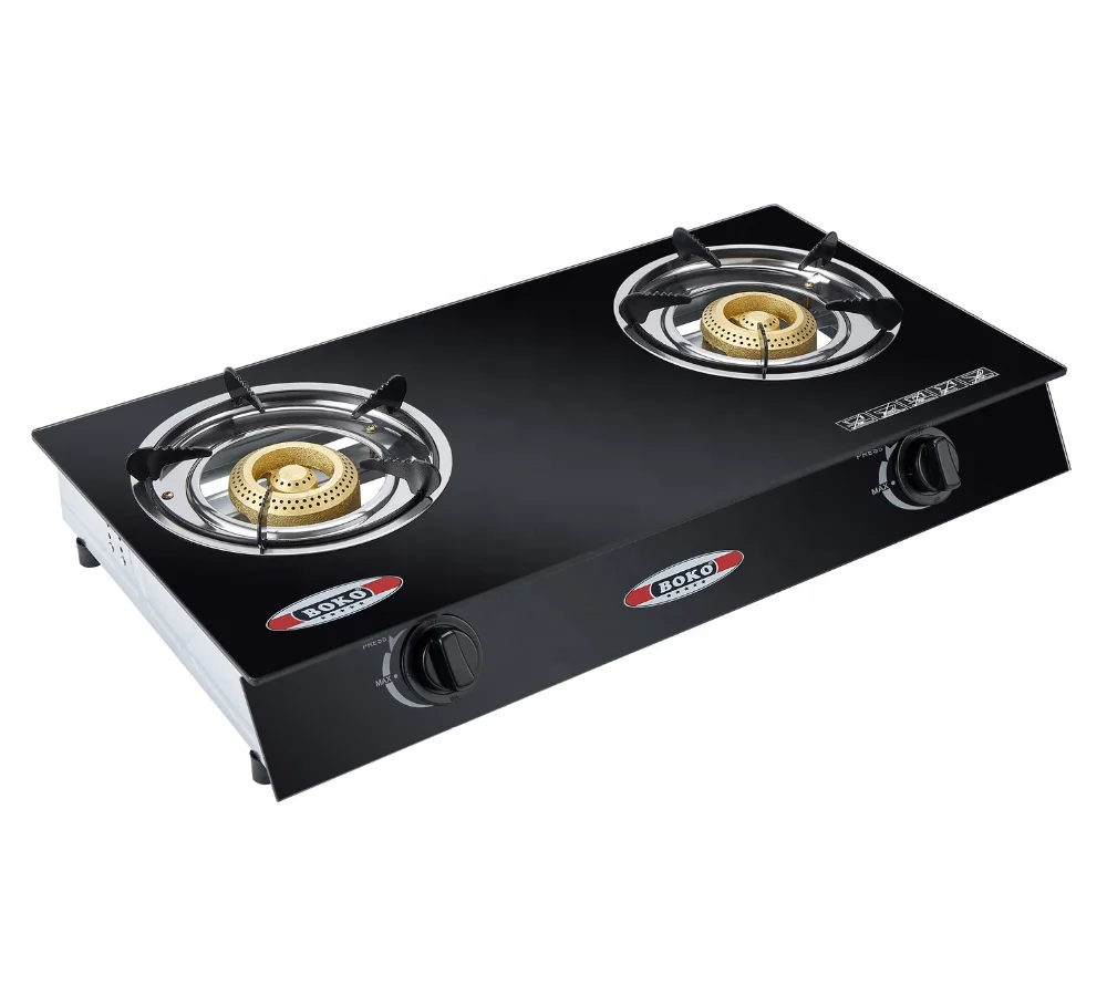 Double  glass gas stove home gas cooker