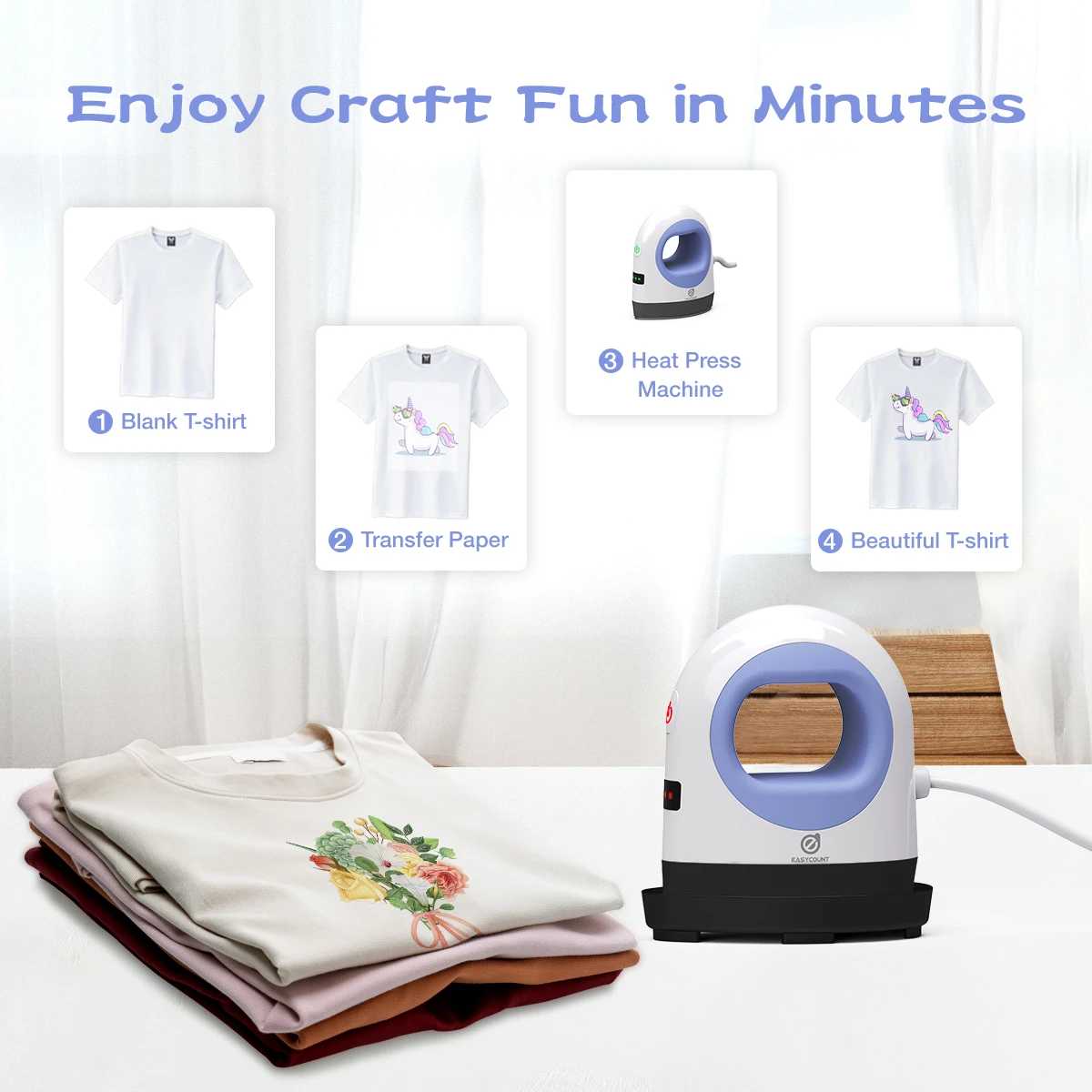 Mini B easy press Portable  Easy Press Heat Press Machines Heat Transfer Machine Sublimation Flatbed Printer for HTV vinyl