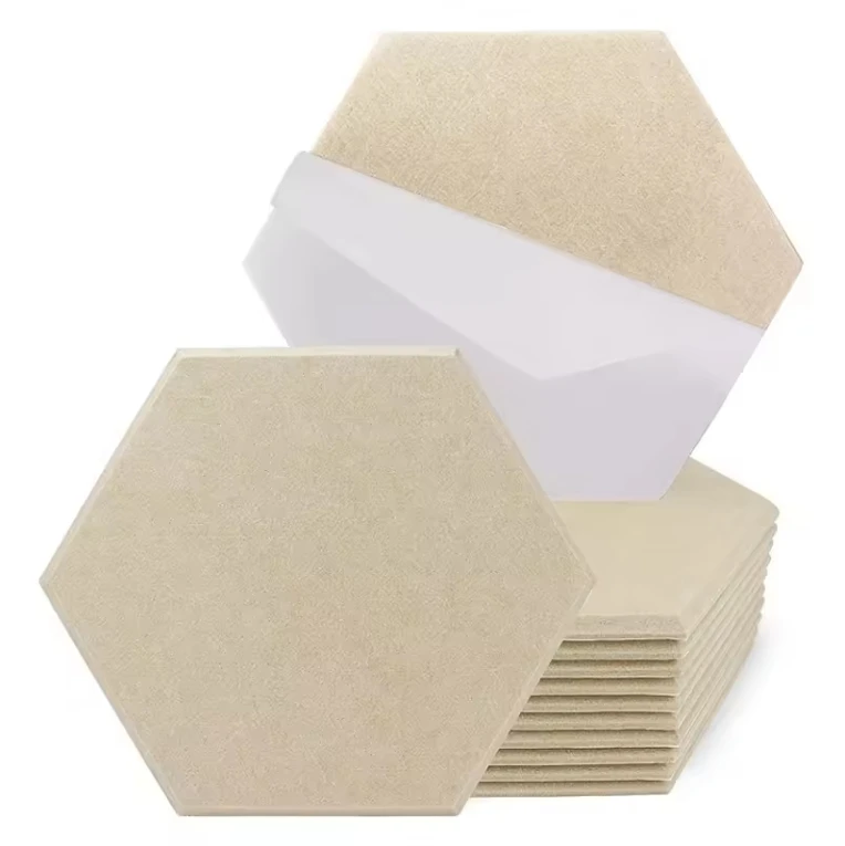 Easy Install Sound-Absorbing Panel Hexagon Pet Felt Sound proof Wall Panels Acoustic Panels