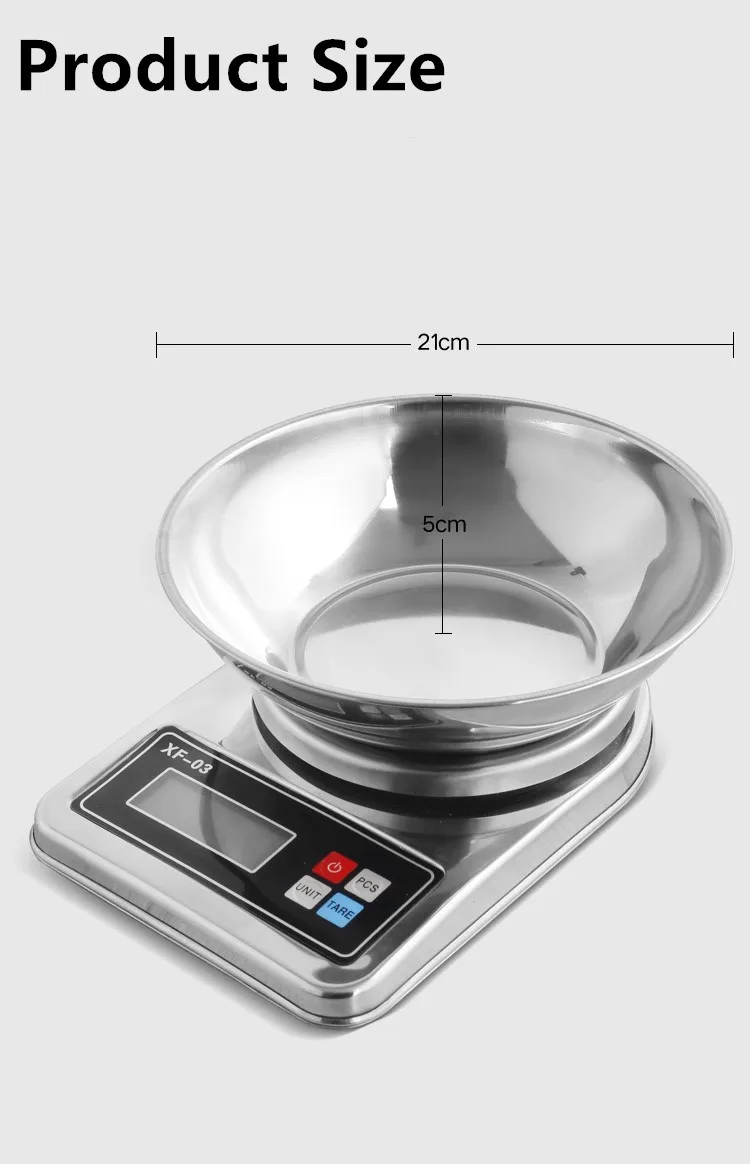 Digital Kitchen Scale Kitchen Food Balance Cuisine Measuring Tools Stainless Steel Balance