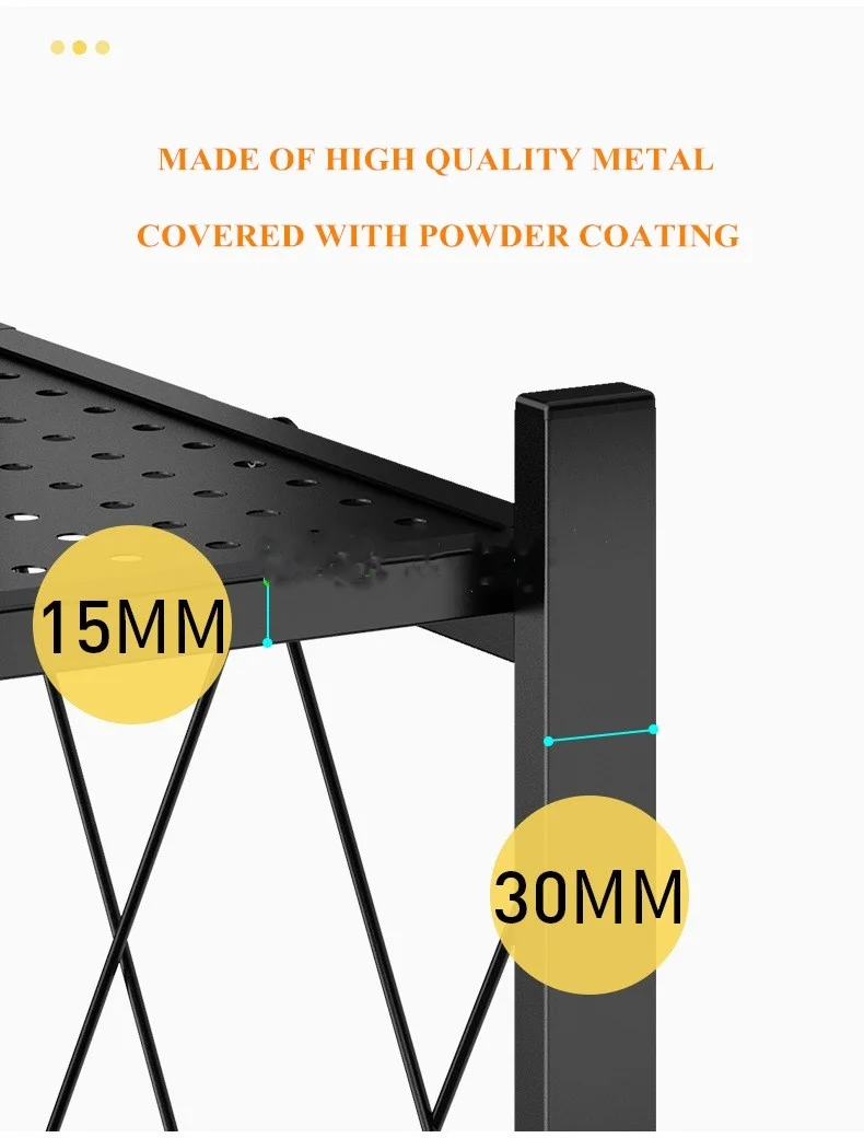 5 Tier Metal Steel Retail Shelves commodity shelf used for living room or kitchen