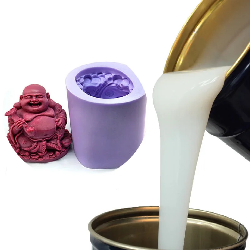 High tear silicone mold making liquid raw material Condensation Silicone Rubber Buddhist statue crafts Mold making silicone