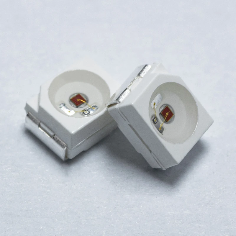 3528 plcc2 2 pins gold wire copper base 3528 amber led flat 3528 led smd