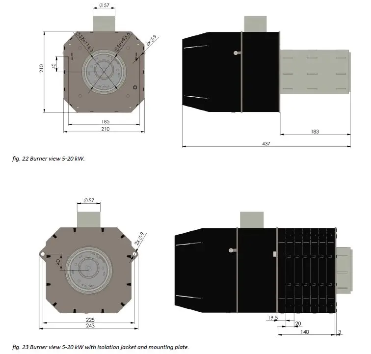 
Factory Direct Sale New Cheap Wood Pellet burner Set 35-250 kW 