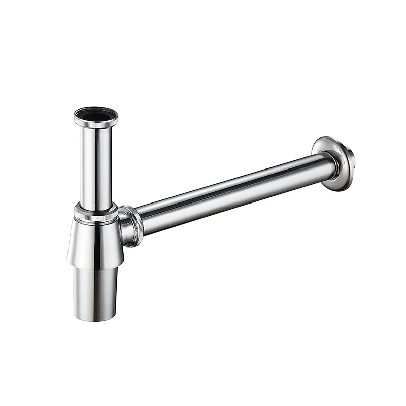 bathroom Wash Basin Sink Siphon Drain Pipe Round Bottle Trap For Sink Brass-03