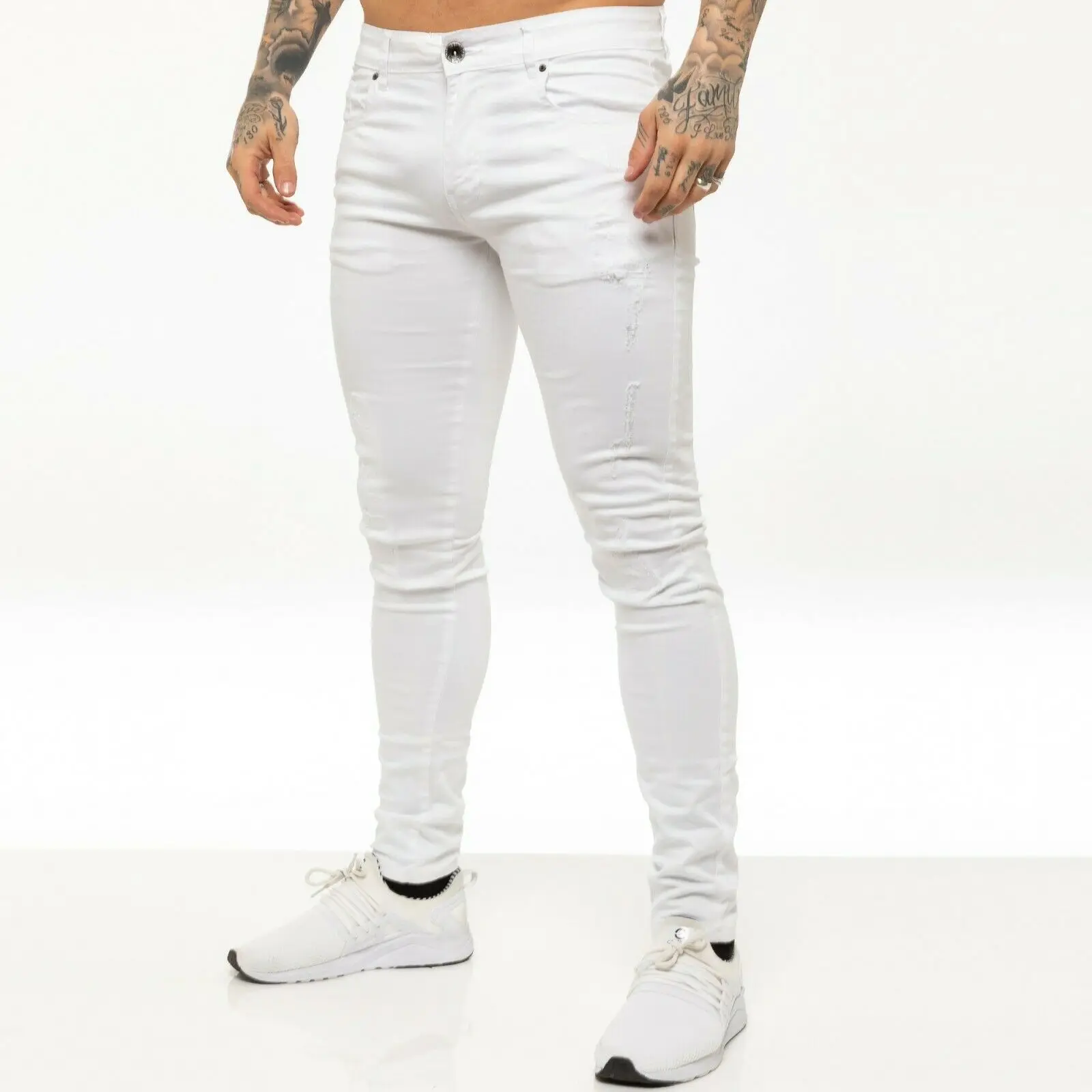 Supplier of international brands---Custom Made tapered Destoryed Ripped Mans Denim jeans men slim fit pants men jeans trouser