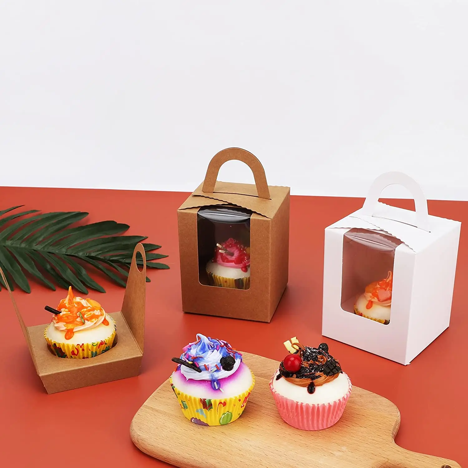 Party Favor Bakery Candy Muffin Boxes Piece Cake Cupcake Box And Packaging With Window