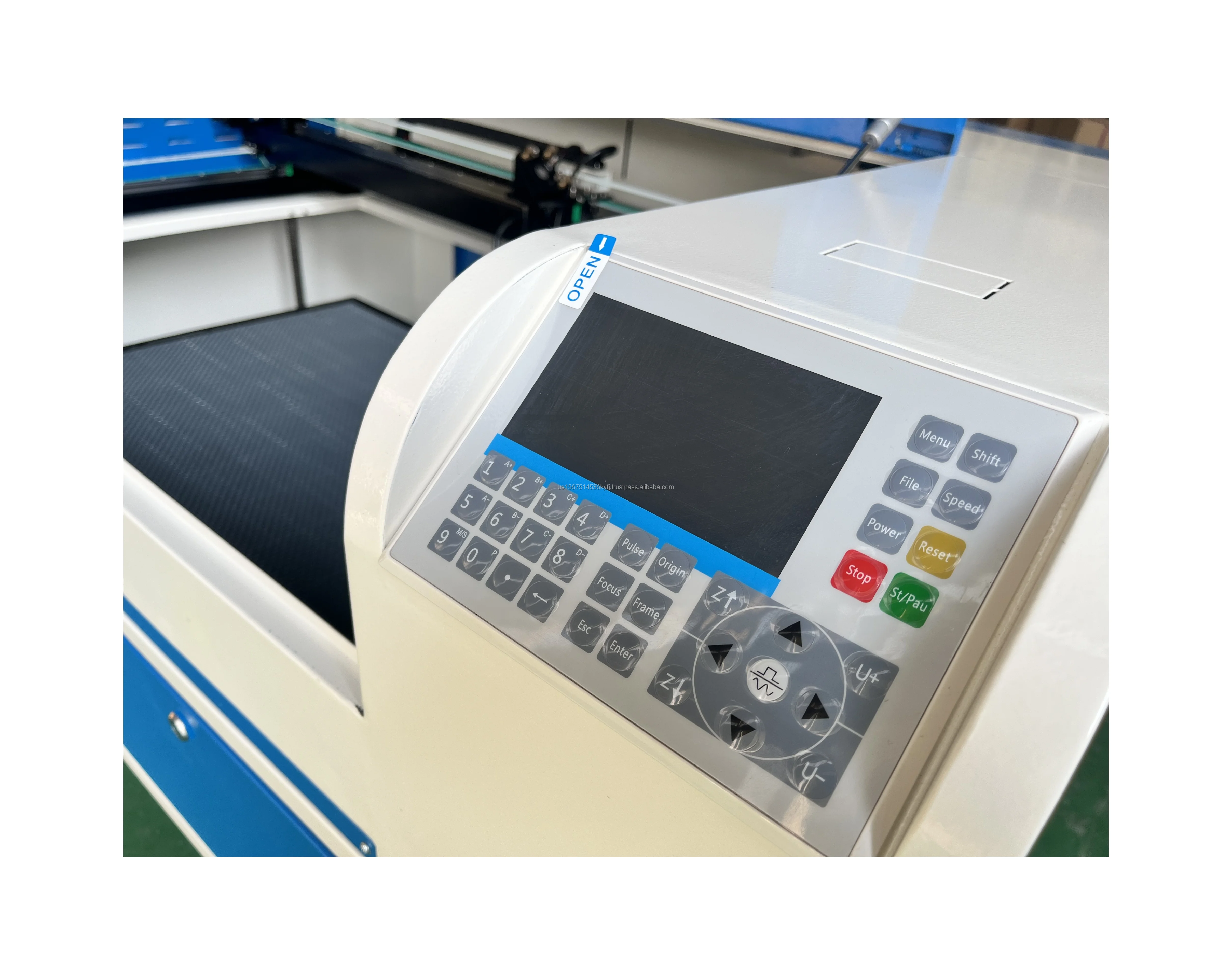 Lower Cost 9060 indrustia Laser equipment Ruida RD6442 Control Aluminum Blade Bed 80W 100W 120W 130W 150W Power Reci Tube
