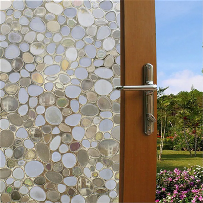 Htv Vinyl Self Adhesive Film Bathroom Window Stickers Frosted Door Window Film Privacy Cling Explosion-proof Opaque PVC Film