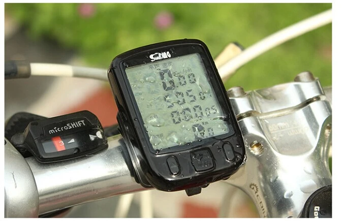 Bicycle English Computer Odometer Speedometer Waterproof Stopwatch Digital Speedometer Wired Exercise Bike Computer