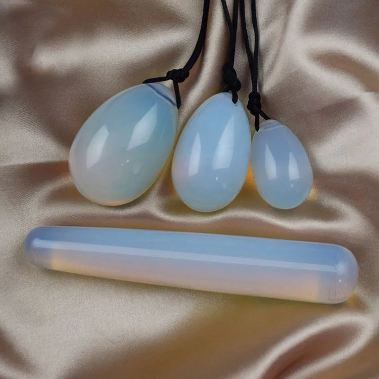 4PCS Sexy Natural Rock Stone Gemstone Rose Quartz Amethyst Aventurine Crystal Vaginal Massage Yoni Egg