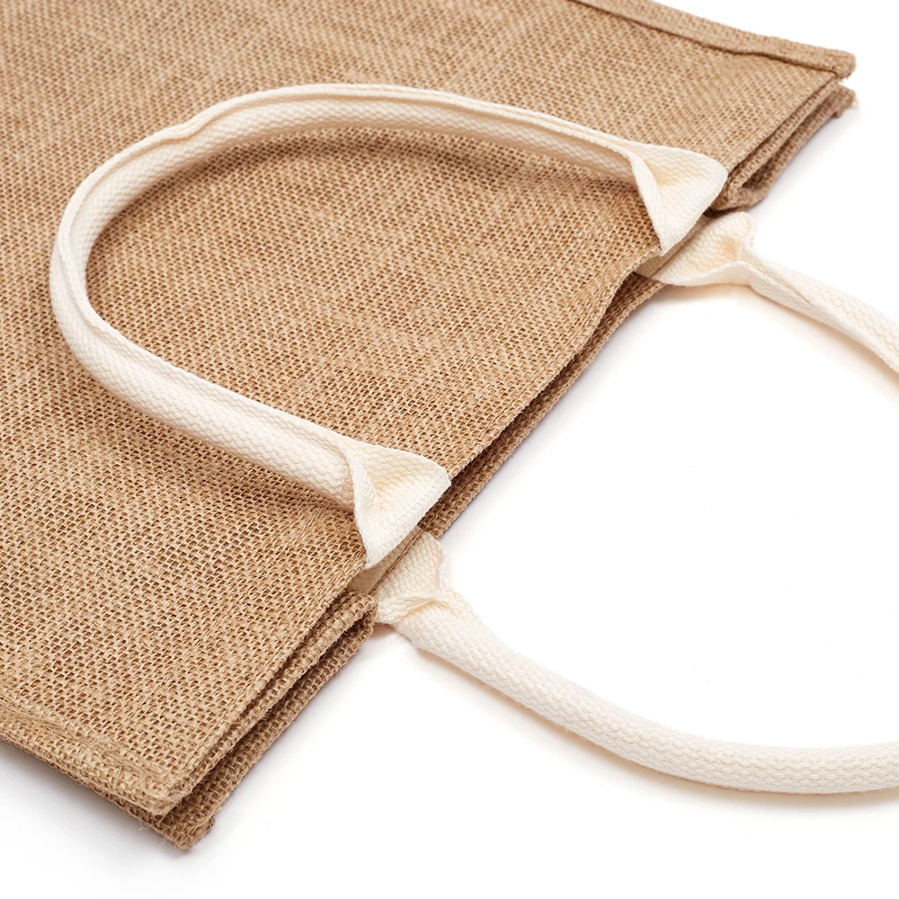 Wholesale Eco-Friendly Materials Recycled 100% Jute Bags Blank Burlap Jute Tote Bags With Handles