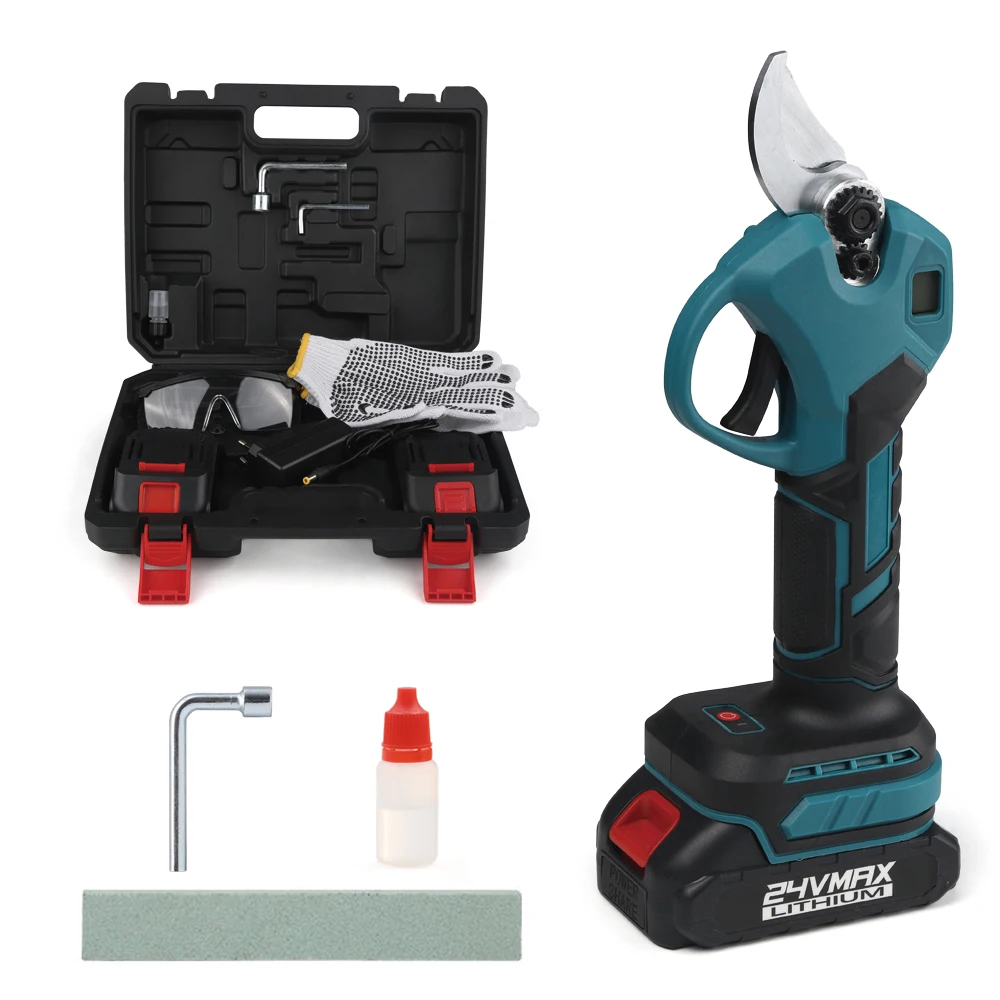 25mm professional electric pruner electric vineyard Sk5 Blade Pruner China Cordless Ratchet Pruning Shears