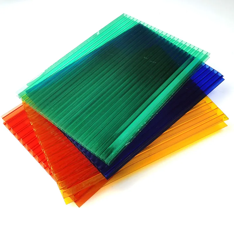 20mm Uv Protected  Polycarbonate 4 layer polycarbonate Greenhouses multilayer pc hollow sheet