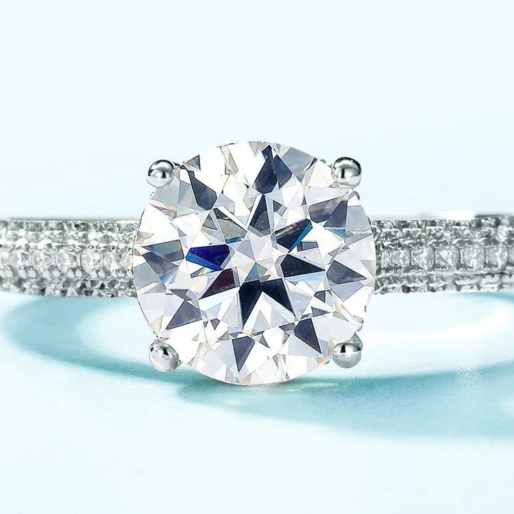 1 2 3 карат новая модель 925 стерлингового серебра кольцо Муассанит Роскошные ювелирные изделия обручальное для женщин