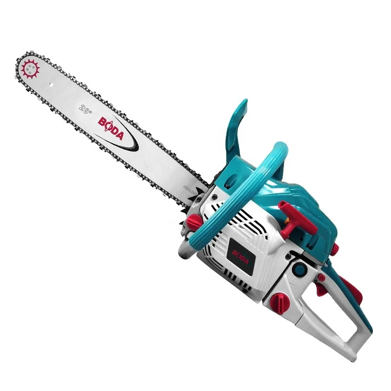 Boda PC3-58 high quality 2-stroke electric cordless wood cutting petrol chainsaw machine 58CC gasoline chain saw