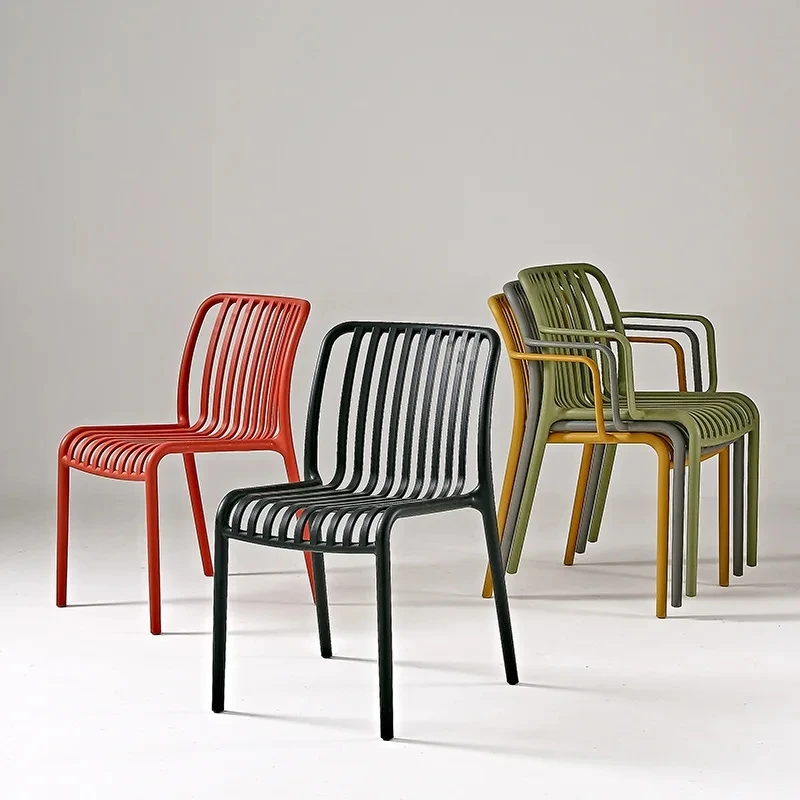 New Arrival Durable Quality Outdoor Indoor Dining Dinning Furniture Armchair Stackable PP Plastic Chairs for sale