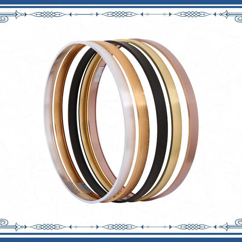Aluminum alloy round box decorative metal wire drawing circular frame mirror frame photo frame line processing factory