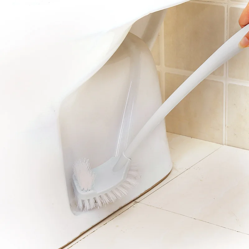 Wholesale Double Sided Toilet Brush Plastic Long Handle Toilet Cleaning Brush