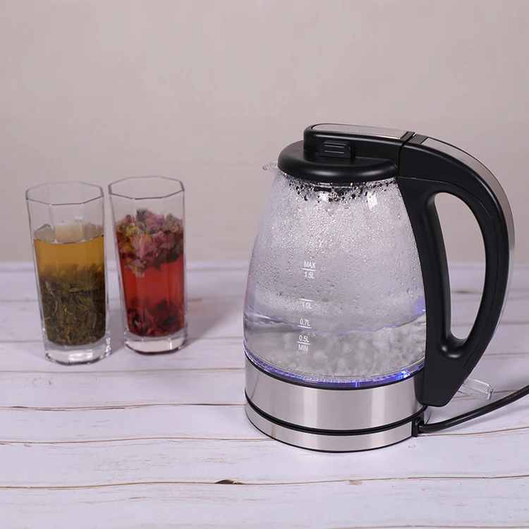 X.J.GROUP 12833 Glass Electric Kettle with Removable Scale Filter