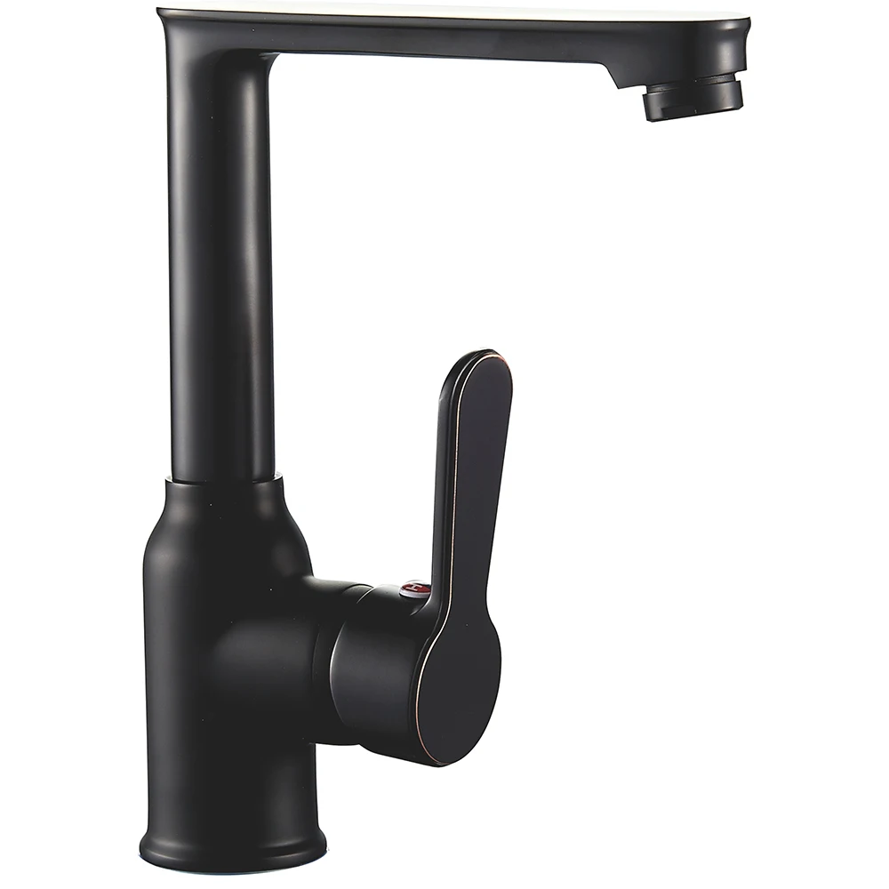 BOOU Deck Mounted Hot and Cold Water Mixer Brass Single Handle Sink Tap  Luxurious Wash Hand Black Basin Faucet Bath