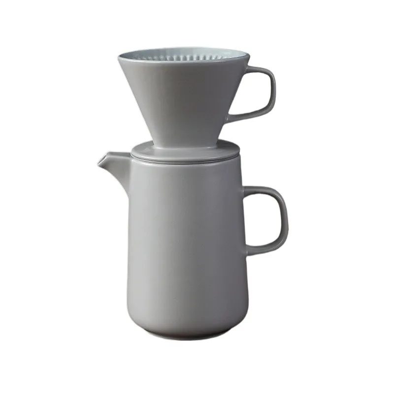 Hand-made coffee maker set Drip ceramic sharing pot Household coffee maker filter cup set