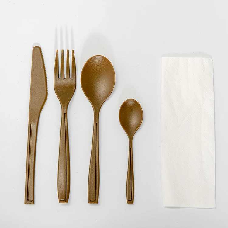 Airline Disposable White Plastic Spoon Fork Knife